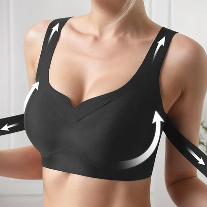 Velorya PostureLift Bra black front view